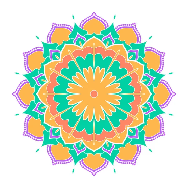 Mandala, boyama kitabı sayfası, Hint tarzı.