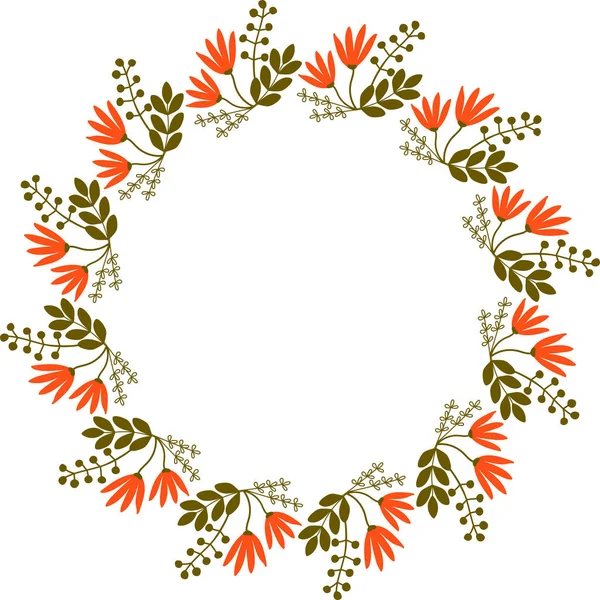 Renkli çiçeklerin çelengi, çerçeveli yabani çiçekler..