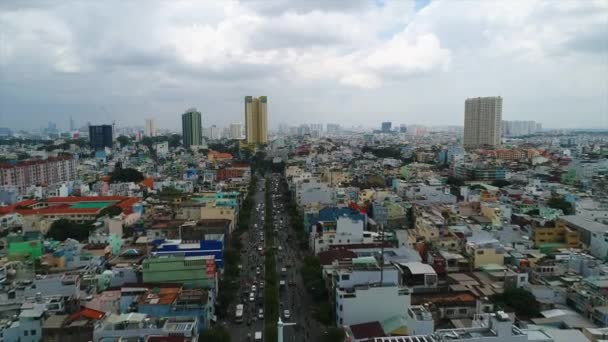 高品質のロイヤリティフリーストックフィルム ブンタウ海岸の空中ビュー ベトナム ブンタウは ベトナム南部の有名な沿岸都市です — ストック動画