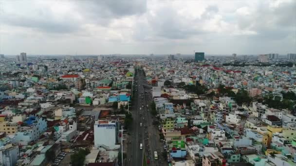 高品質のロイヤリティフリーストックフィルム ブンタウ海岸の空中ビュー ベトナム ブンタウは ベトナム南部の有名な沿岸都市です — ストック動画