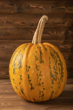 Koyu arkaplanda portakal kabağı, arka planda turuncu balkabağı, Cadılar Bayramı, sonbahar sebze hasadı, hasat zamanı.