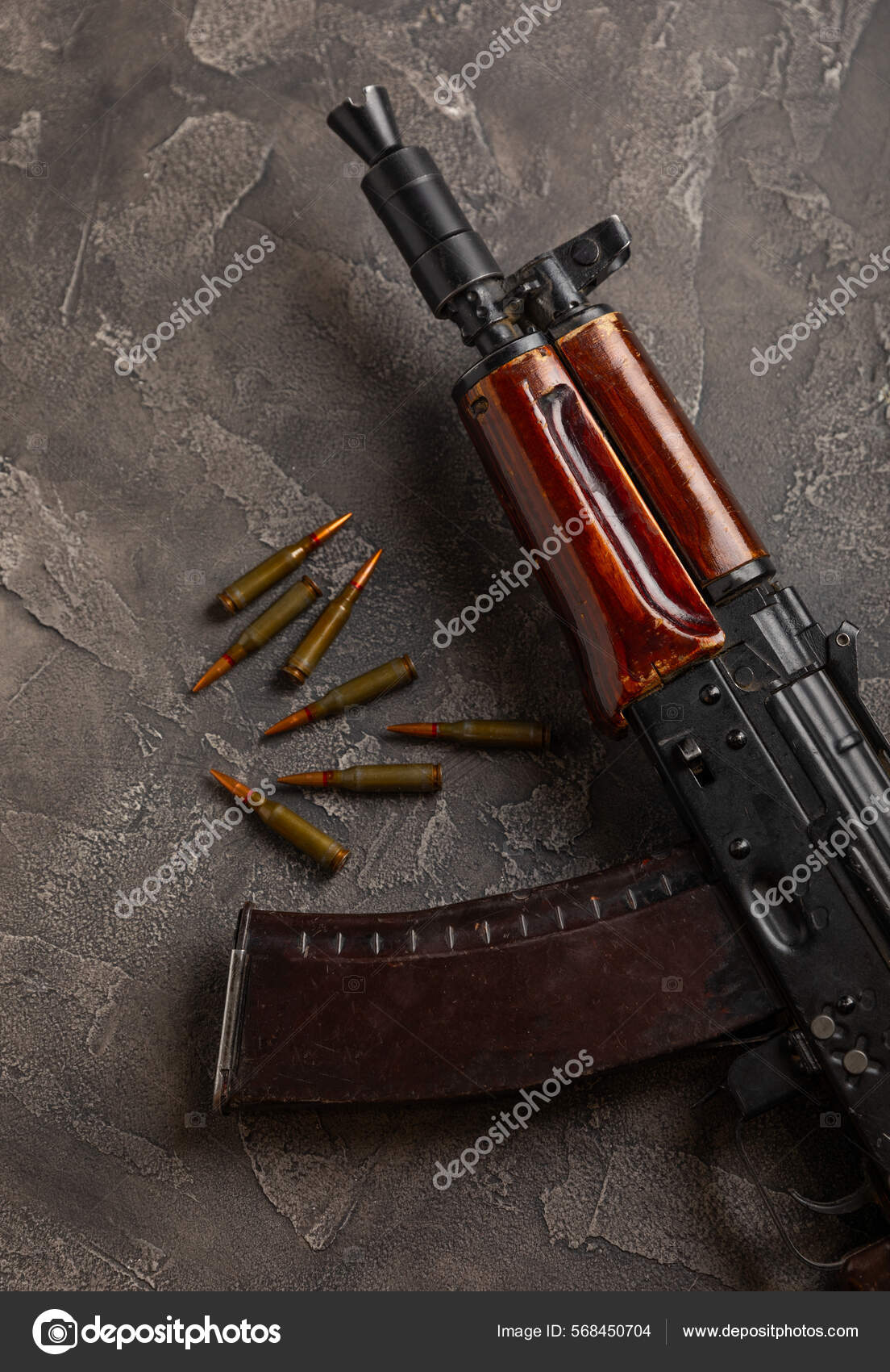 Bullets Ammo Magazine Kolashnikov Assault Rifle Black Texture Marble  Composition Stock Photo by ©zver2334 568450704