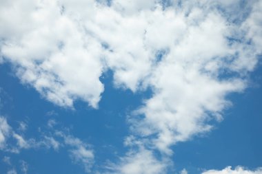 Mavi bulutlu gökyüzü. Gökyüzü arkaplan gradyanı, parlak ve ferahlatıcı gökyüzü ile görüntünüzün tadını çıkarın.