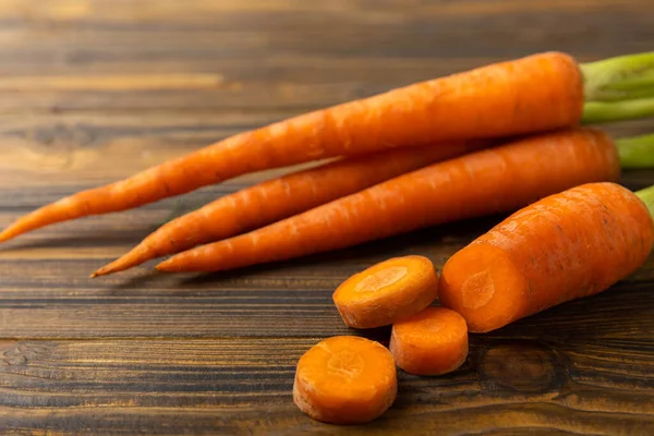 Fresh Carrots Brown Texture Background Ingredient Salad Vegetarian Organic Vegetables — Stock Photo, Image