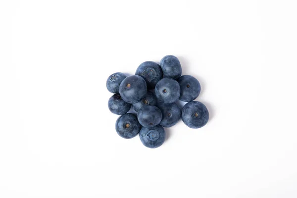 Blueberries Isolated White Background Ripe Fresh Blueberries Vitamins Healthy Food — Fotografia de Stock