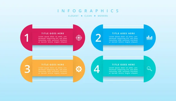 Infográficos modernos. Apresentação de estilo de seta — Vetor de Stock