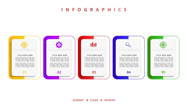 Modern Infographics. rectangular Style — Stock Vector