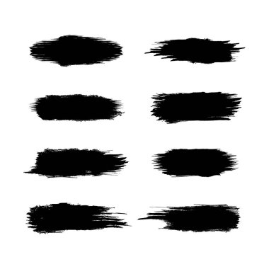 8. Mürekkep Siyah Fırça Vuruşu Soyut Tasarım