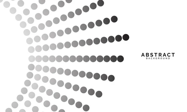 Fondo de círculo negro punteado Blanco y gris — Archivo Imágenes Vectoriales