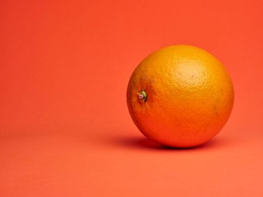 Canlı, tek renkli, turuncu arka planda taze turuncu