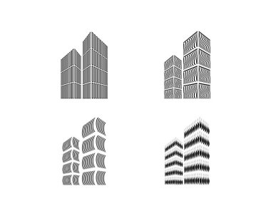  Modern şehir logosu tasarım şablonu. Bina, apartman, mimari, gökdelenler, inşaat ve mimari için tasarım.
