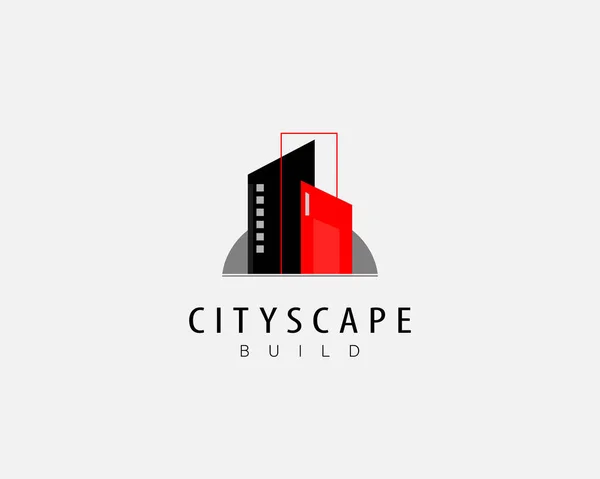 Abstraktes City Building Logo Designkonzept Design Für Immobilien Immobilien Residenz — Stockvektor
