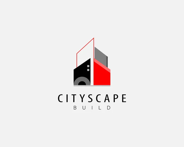 Abstract City Building Logo Design Concept Design Para Imóveis Imóveis — Vetor de Stock