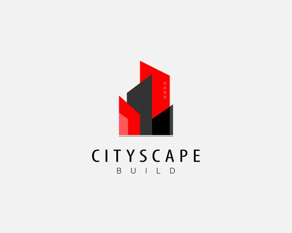 Abstract City Building Logo Design Concept Design Para Imóveis Imóveis — Vetor de Stock