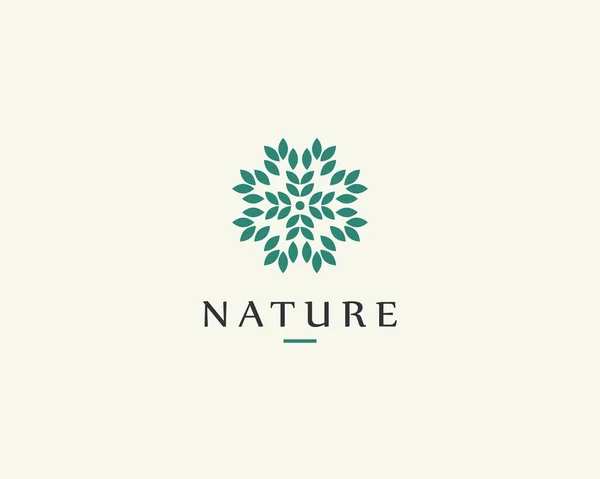 Plantilla Diseño Logotipo Nature Para Identidad Empresarial — Vector de stock