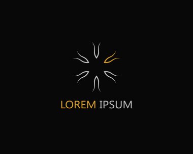 Soyut süs logosu tasarım şablonu.