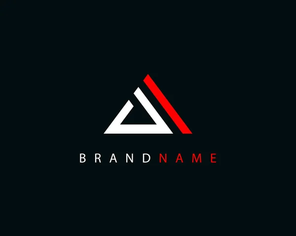 Triangle Logo Design Template Geometric Shape Logo Design Template — Stock Vector