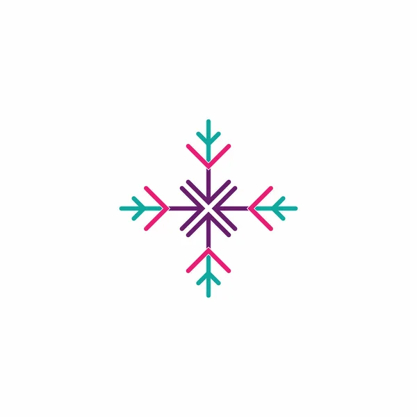 冬の装飾デザイン 装飾形式の抽象記号 — ストックベクタ