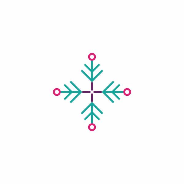 Winter Ornament Ontwerp Abstract Symbool Decoratieve Stijl — Stockvector