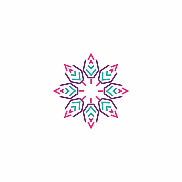 Diseño Adornos Invierno Símbolo Abstracto Estilo Ornamental — Vector de stock