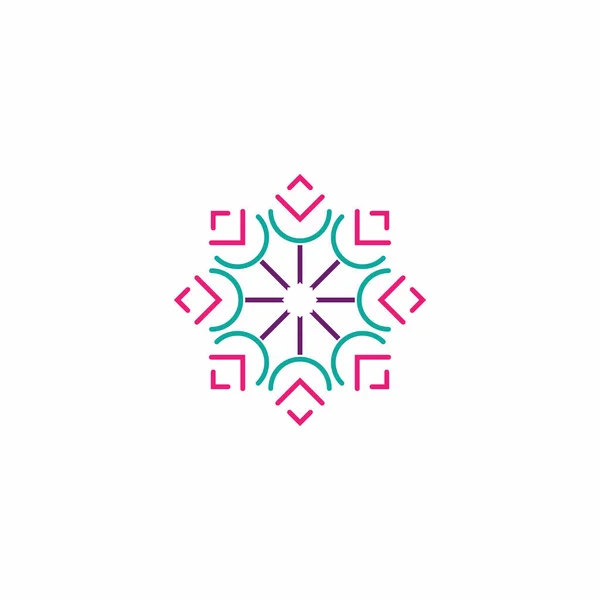 Diseño Adornos Invierno Símbolo Abstracto Estilo Ornamental — Vector de stock