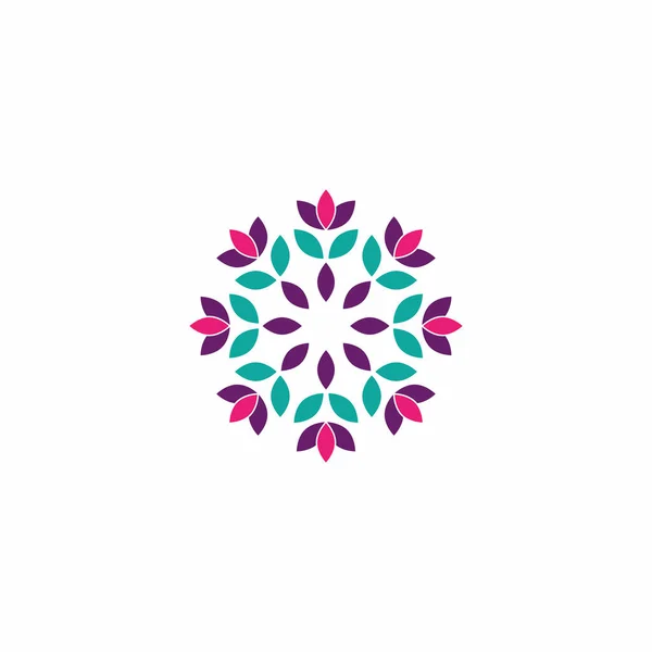 Plantilla Diseño Logotipo Floral Emblema Decorativo Vector Flor — Vector de stock