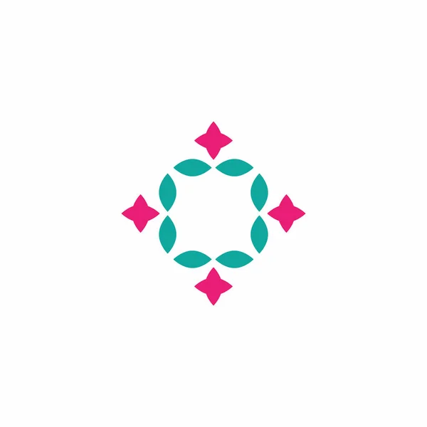 Bloemen Logo Ontwerp Template Decoratieve Bloem Vector Embleem — Stockvector