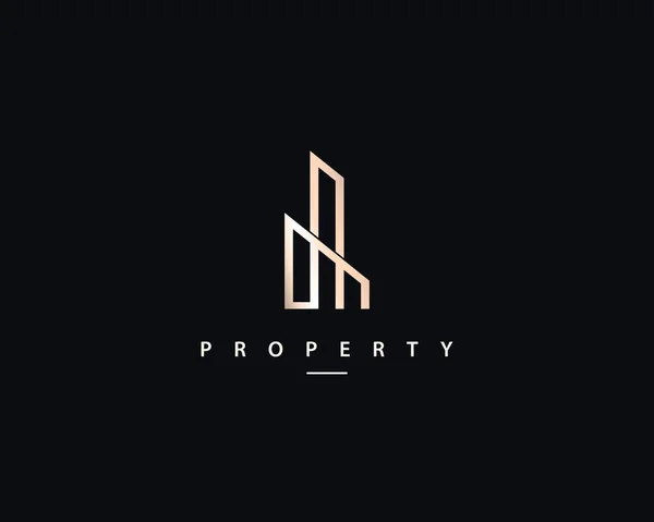 Modern Real Estate Building Apartment Property Construction Architecture Logo — Stock Vector