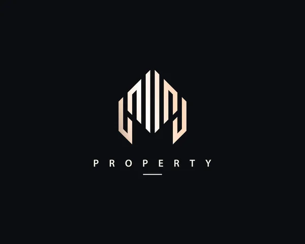 Immobilier Moderne Bâtiment Appartement Propriété Construction Logo Architecture — Image vectorielle