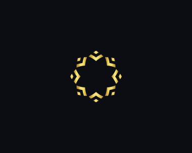 Soyut süs logosu tasarımı.