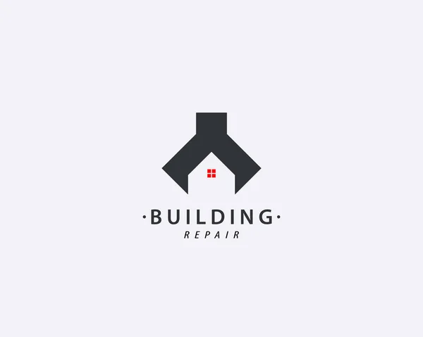 Moderne Wohnung Architektur Gebäude Und Immobilien Logodesign — Stockvektor