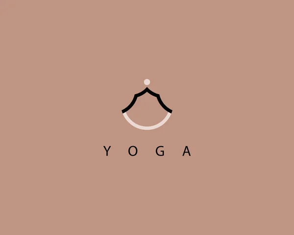 Diseño Del Logo Del Yoga Geométrico — Vector de stock