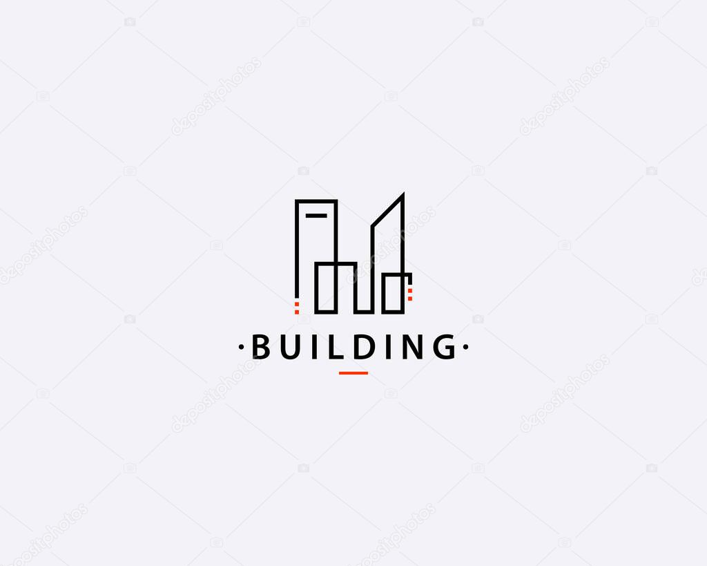 Cityscape logo design template.