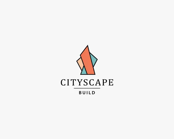 Modernes Stadtbild Logo Design Konzept — Stockvektor