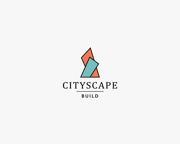 Modernes Stadtbild Logo Design Konzept — Stockvektor