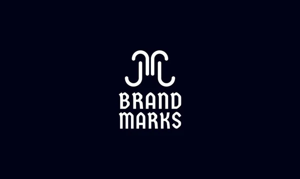 Modelo Design Logotipo Letra Monograma —  Vetores de Stock