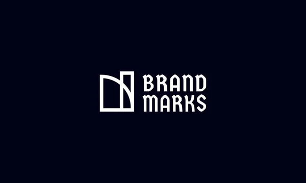 Monograma Carta Logo Design Template —  Vetores de Stock