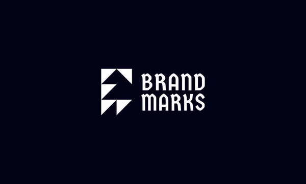 Monogram Letter Logo Design Template Initial Letter Symbol Business Identity — Stock Vector