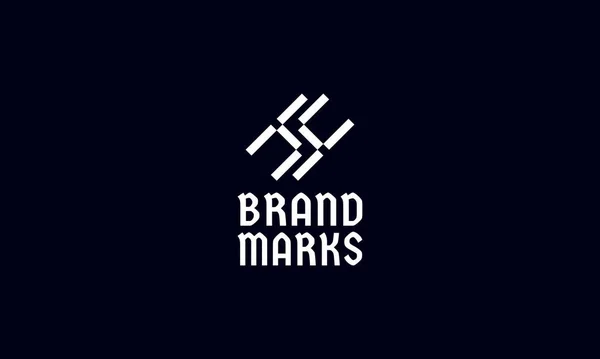 Ursprunglig Bokstav Logo Design Mall — Stock vektor