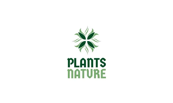 Příroda Rostliny Zelené Pole Životní Prostředí Zahradnické Logo Design Šablony — Stockový vektor