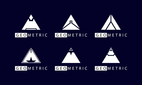 Geometric Triangle Logo Design Collection — Stock Vector