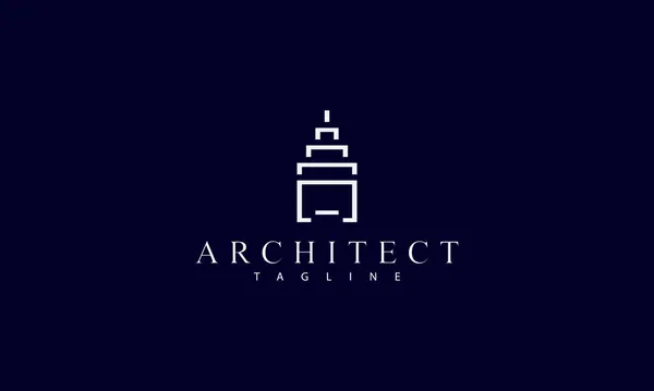 Arquitectura Moderna Rascacielos Estructura Edificio Propiedades Inmobiliarias Plantilla Diseño Logotipo — Vector de stock