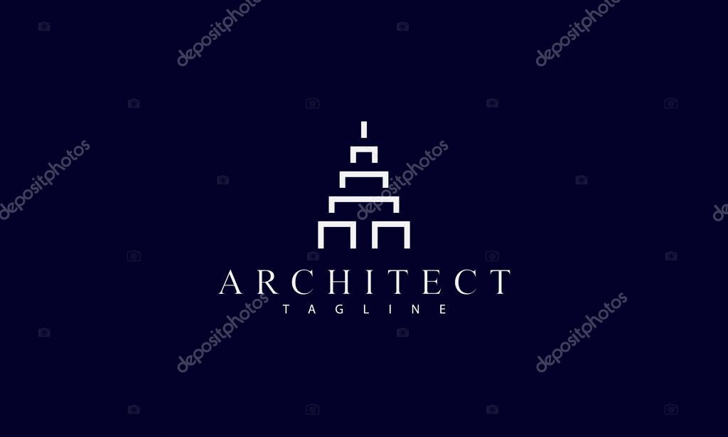 Modern architecture, skyscraper, structure, building, real estate and apartment logo design template for business identity.