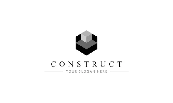 Modelo Design Emblema Construção Moderna Design Para Arquitetura Planejamento Estrutura — Vetor de Stock