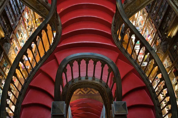 Stairs Lello Library Porto Portugal — Stock Photo, Image