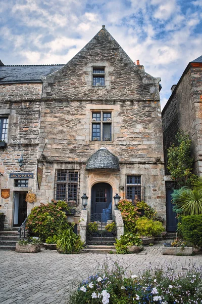 Μεσαιωνική Κατοικία Στο Rochefort Terre Brittany Στη Βορειοδυτική Γαλλία — Φωτογραφία Αρχείου