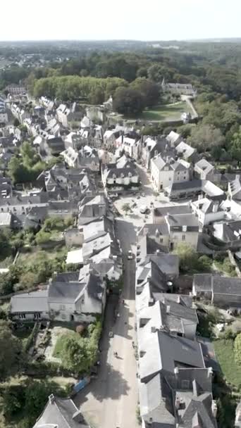 Widok Lotu Ptaka Miasto Rochefort Terre Bretania Północno Zachodniej Francji — Wideo stockowe