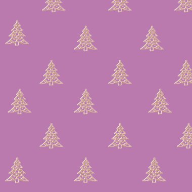 Mor arka planda beyaz Noel ağacı. Yaratıcı model. Asgari konsept.