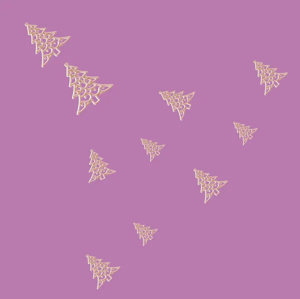 Біла Ялинка Фіолетовому Тлі Творчий Візерунок Мінімальна Концепція — стокове фото