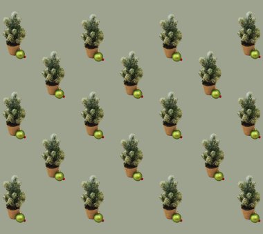 Minimum Yeni Yıl Baba. Noel ağacı ve boble. Gıcır gıcır arka planda yaratıcı fikir.